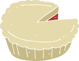 flat color illustration of pie png