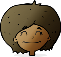 cartoon happy female face png