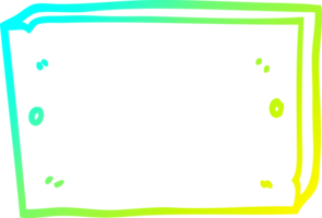 cold gradient line drawing of a cartoon sign png
