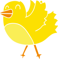 oiseau de dessin animé de style plat couleur png