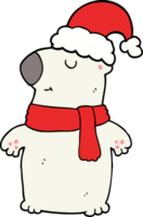 urso de natal bonito dos desenhos animados png