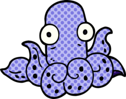 caricatura, garabato, divertido, pulpo png