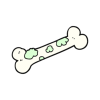 hand drawn cartoon moldy old bone png