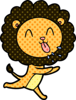 heureux, dessin animé, lion png