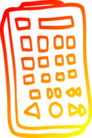 warm gradient line drawing of a cartoon remote control png