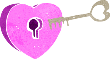 cartoon hart met sleutelgat png
