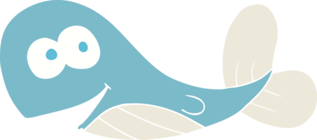 flat color illustration of whale png