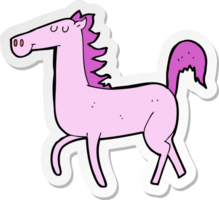 adesivo de um cavalo de desenho animado png