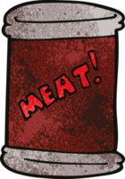 cartoon doodle can of meat png