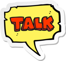 sticker of a cartoon talk symbol png