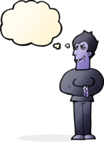 cartoon vampire with thought bubble png