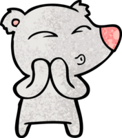 cartoon whistling bear png