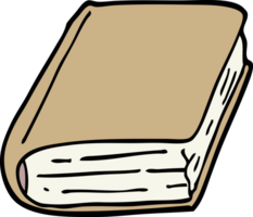 hand drawn doodle style cartoon old book png