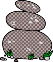 cartoon large stacked stones png