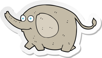 sticker of a cartoon elephant png