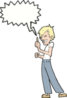 cartoon angry man arguing with speech bubble png