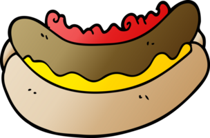 doodle de dessin animé d'un hot-dog png