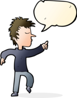 cartoon man pointing with speech bubble png