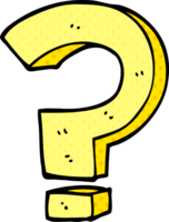 cartoon doodle question mark png