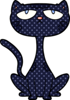 gato negro de dibujos animados png