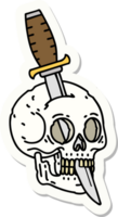 sticker of tattoo in traditional style of a skull png