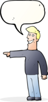 cartoon pointing man with speech bubble png