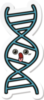 adesivo de uma fita de dna de desenho animado fofo png