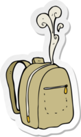 sticker of a cartoon rucksack png