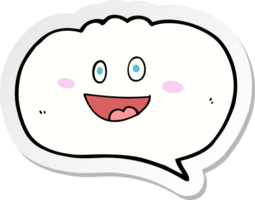 sticker of a cute cartoon speech balloon png