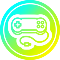 console game controller circular icon with cool gradient finish png