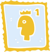 Cartoon-Doodle-Stempel mit königlichem Kopf png