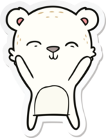 sticker van een happy cartoon ijsbeer png