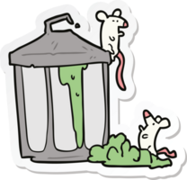 sticker of a cartoon garbage can png