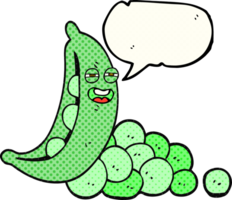 hand drawn comic book speech bubble cartoon peas in pod png