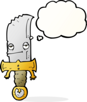 knife cartoon character with thought bubble png