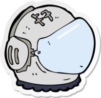 sticker van een cartoon-astronauthelm png