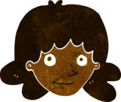 cartoon happy female face png