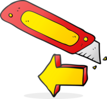 hand drawn cartoon construction knife png