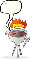 hand- getrokken toespraak bubbel tekenfilm barbecue png