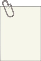 cartoon paper with paperclip png