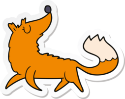 autocollant d'un renard de dessin animé png