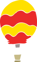 doodle de desenho animado de um balão de ar quente png