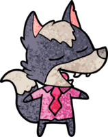 cartoon office wolf laughing png