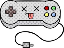 comic book style cartoon of a game controller png