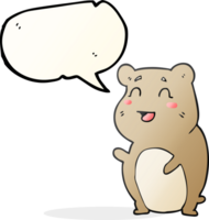 hand- getrokken toespraak bubbel tekenfilm schattig hamster png