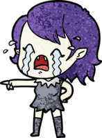 chica vampiro llorando de dibujos animados png