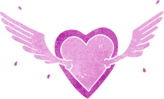 cartoon flying heart png