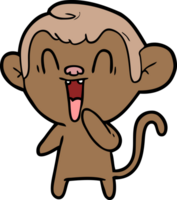 dessin animé singe qui rit png