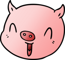 visage de cochon dessin animé png