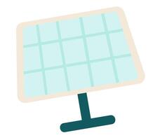 Solar panel in flat design. Alternative green electricity generator. illustration isolated. vector